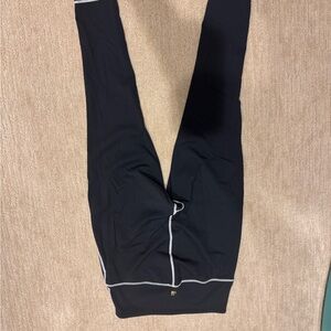 WeWoreWhat Black Leggings with White Accents
